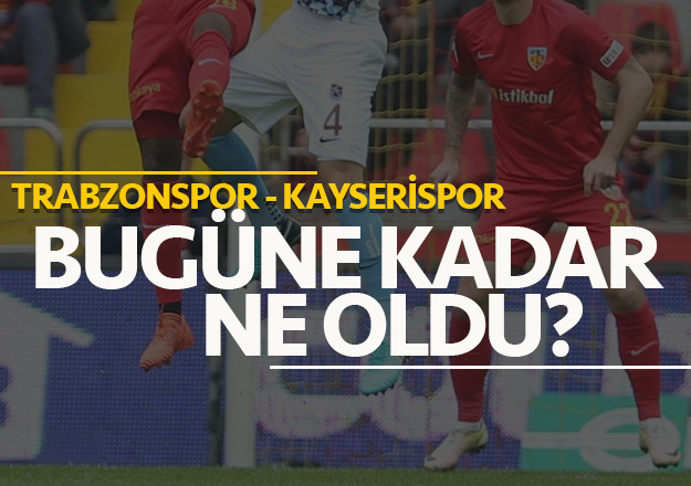 Tarihteki Kayserispor Trabzonspor maçları TRABZON HABER SAYFASI