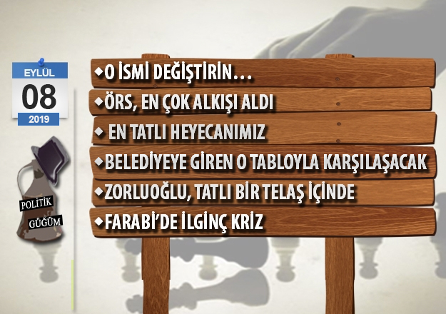 Politik Güğüm 8 Eylül 2019 TRABZON HABER SAYFASI