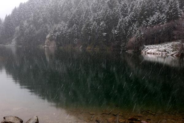 Trabzon&#039;da kar güzelliği yaşanıyor.