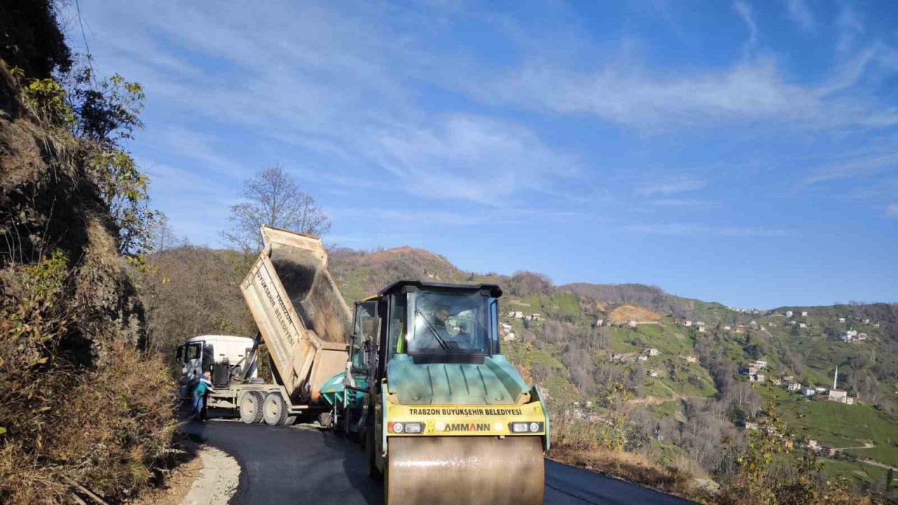 Trabzon’da asfalt ve beton yol yatırımları 2024 yılında da sürdü