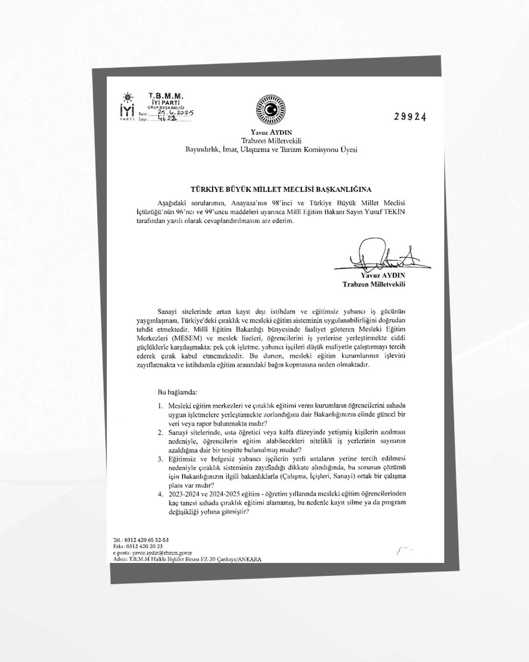 📌 Kayıt Dışı Yabancı Iş Gücü, Mesleki Eğitimi Tehdit Ediyor!Sanayi Sitelerinde Artan Kayıt Dışı