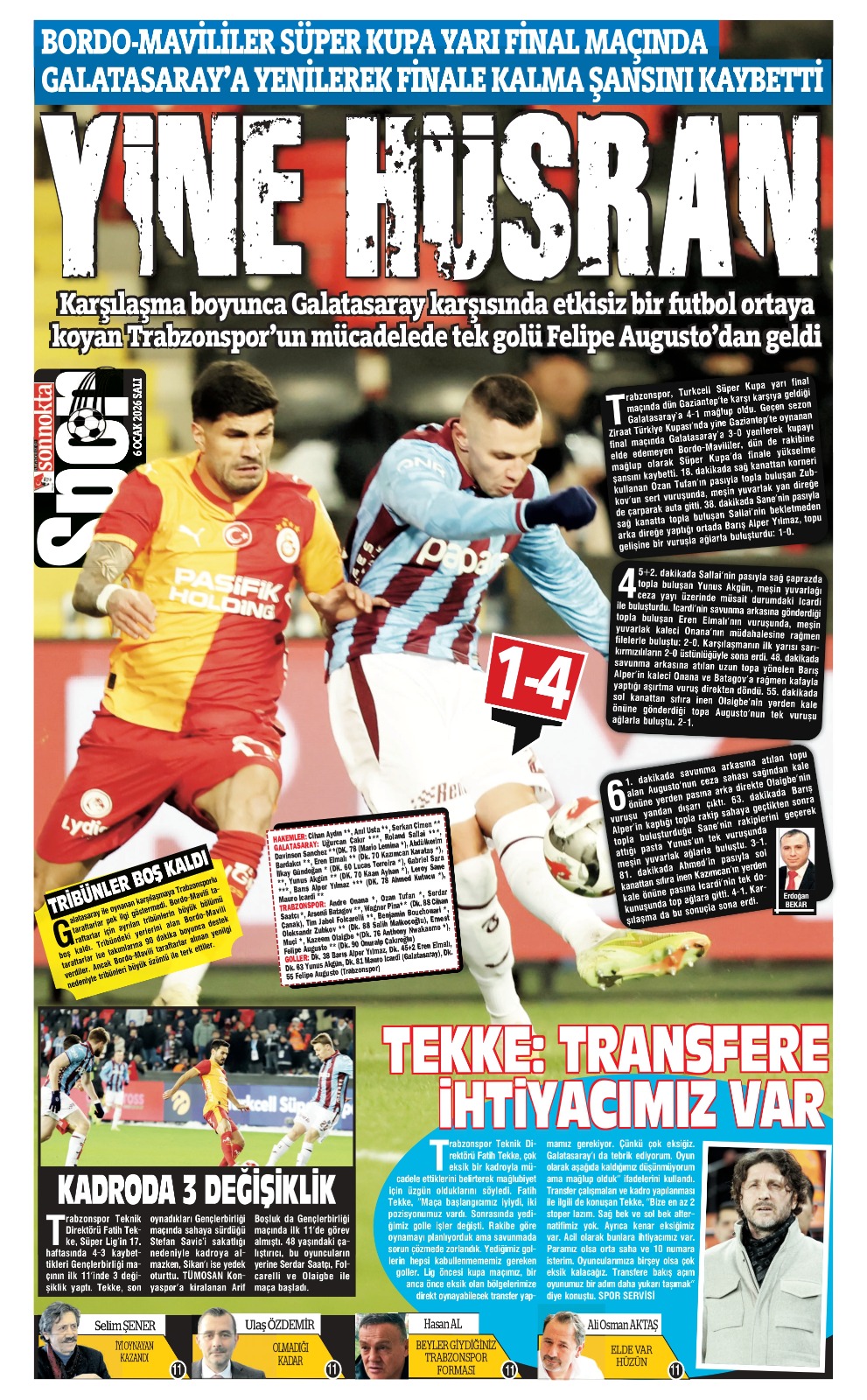 T R A B Z O N S P O R’ D A H A Y A L K I R I K L I G I 1100290 326642