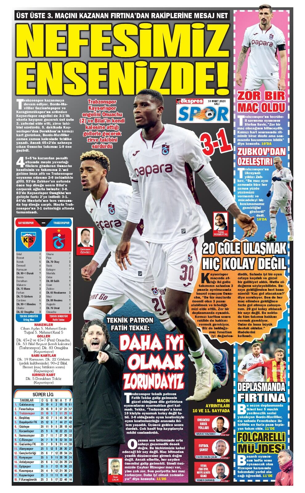 T R A B Z O N S P O R D E P L A S M A N D A K A Z A N D I Z I R V E T 1205335 358417