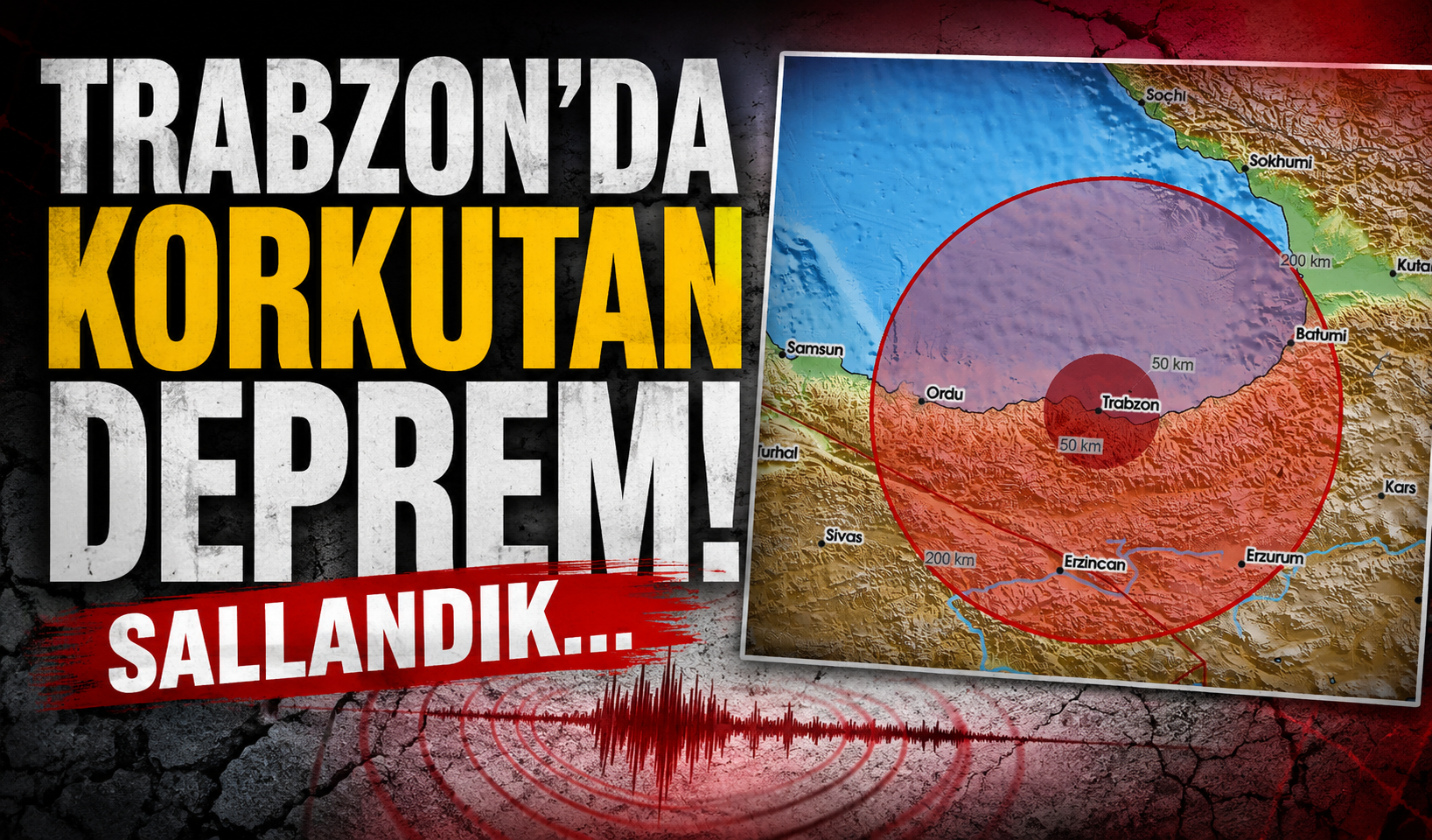 Trabzon'da korkutan deprem! Sallandık...