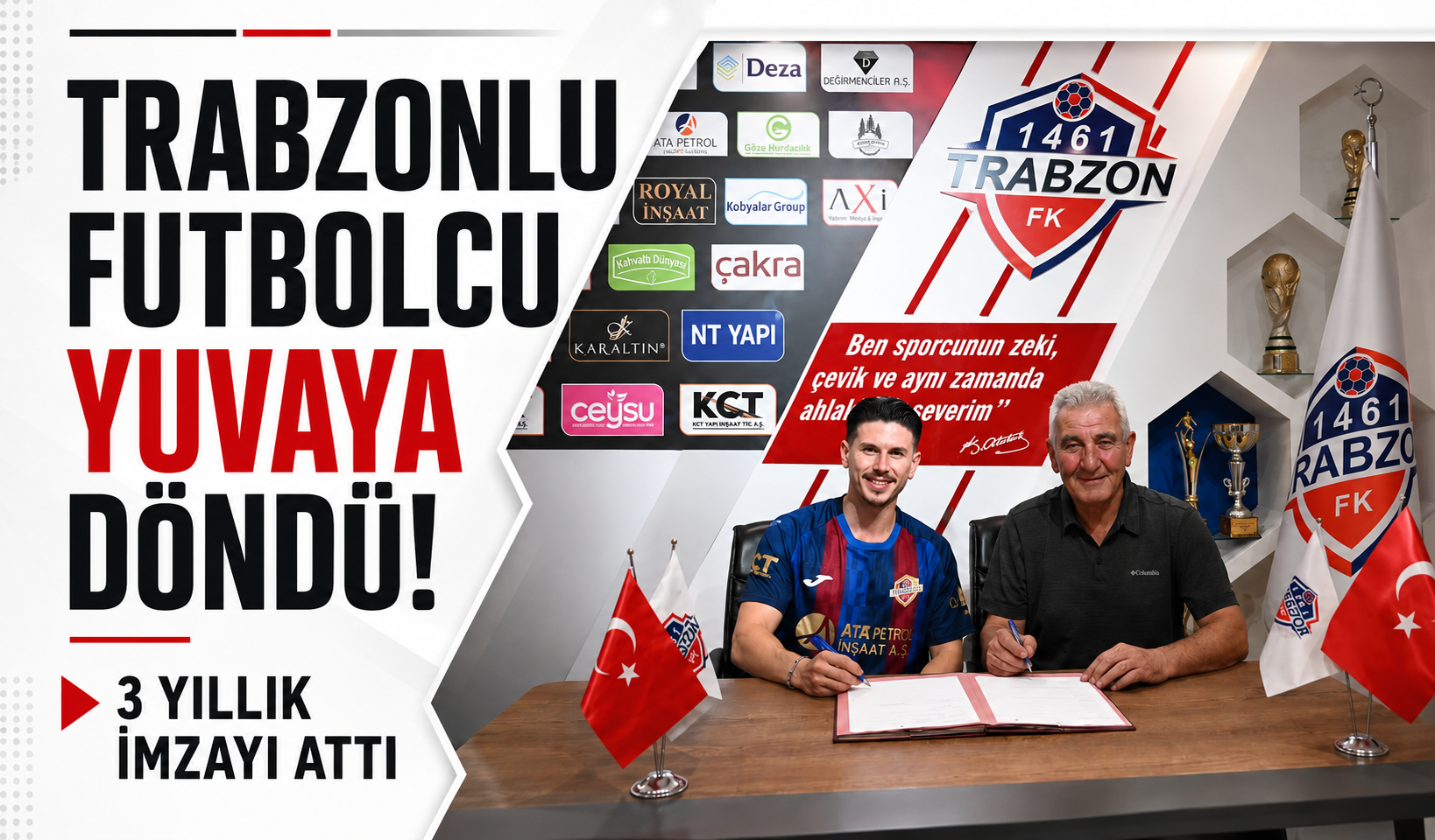 Trabzonlu futbolcu yuvaya döndü! 3 yıllık imzayı attı
