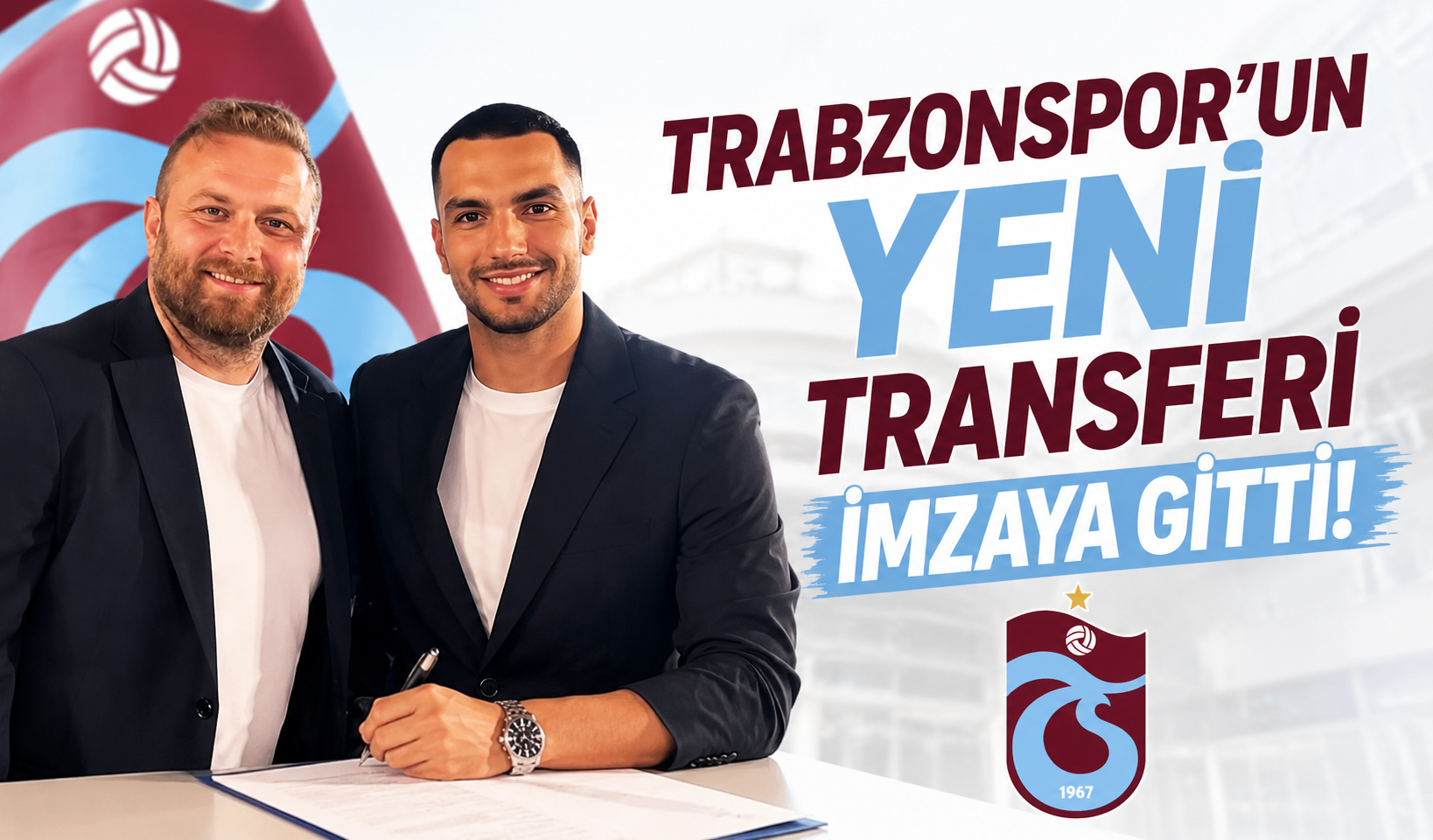 Trabzonspor'un yeni transferi imzaya gitti!