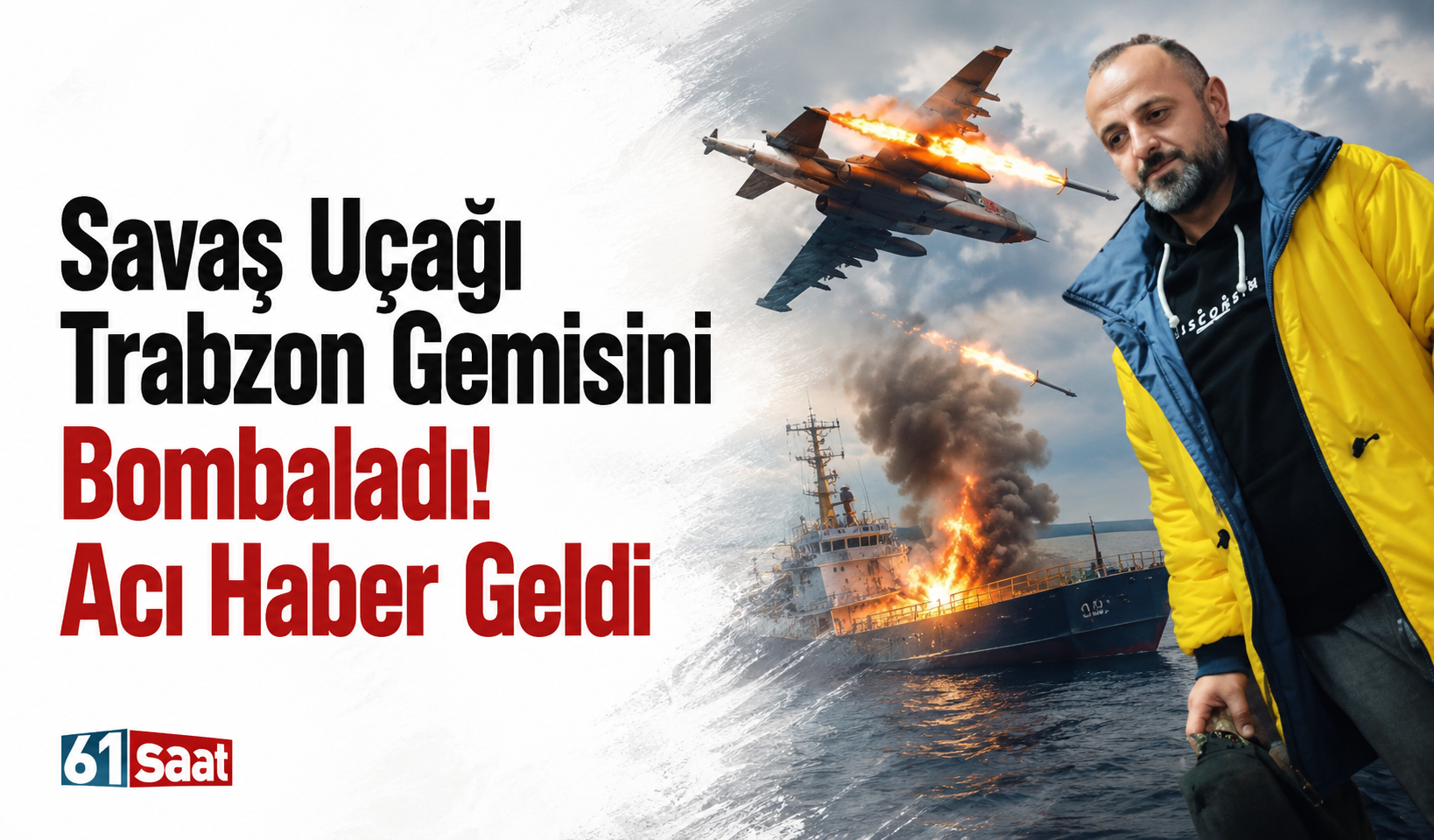 Savaş uçağı Trabzon gemisini bombaladı.. Acı haber