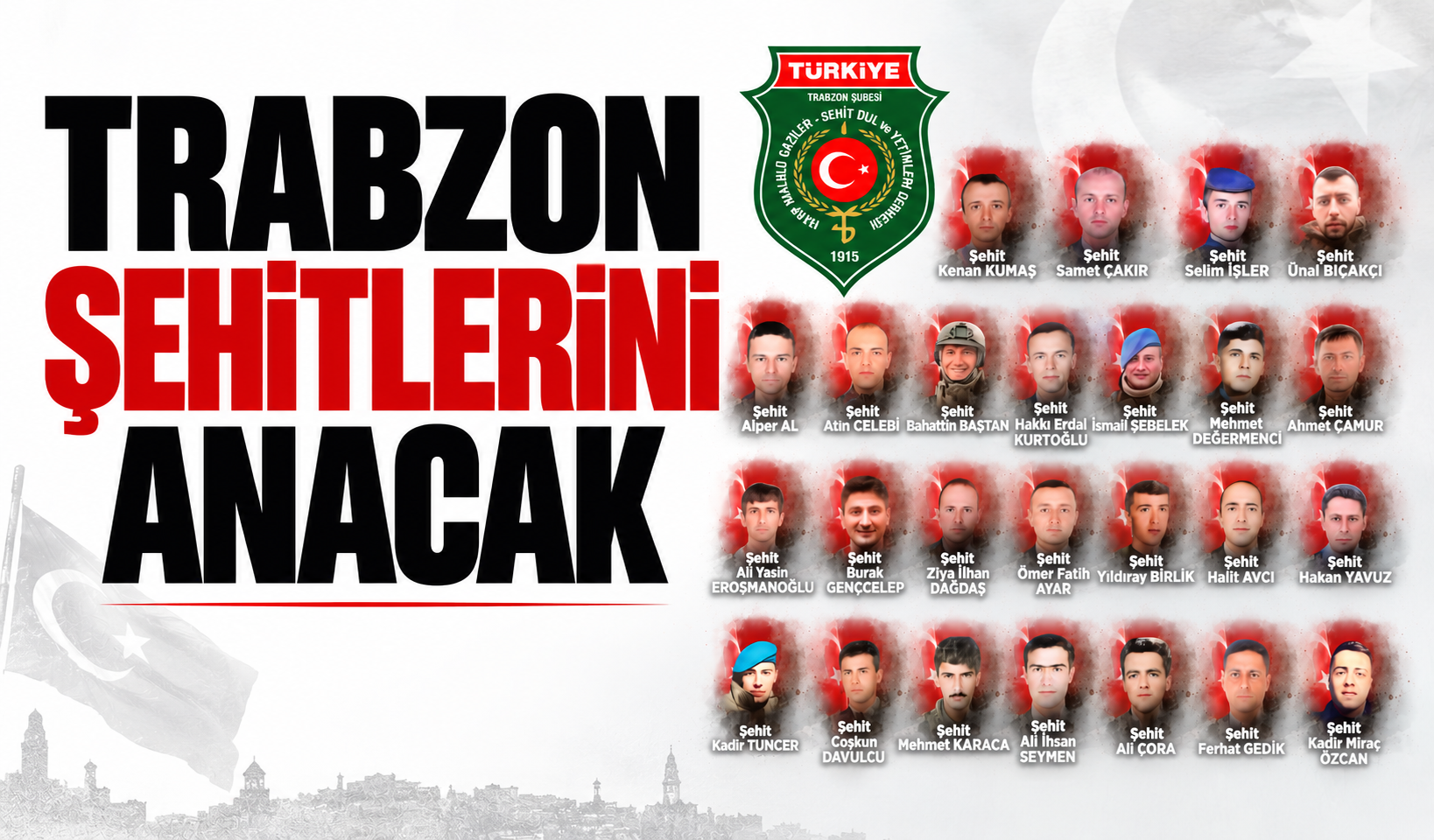 Trabzon şehitlerini anacak