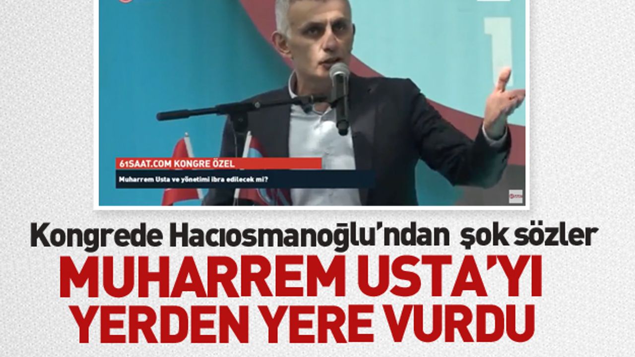 Trabzonspor'da Hacıosmanoğlu, Muharrem Usta'yı yerden yere vurdu