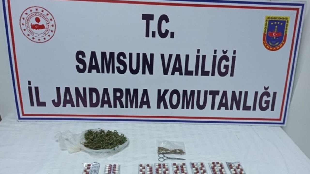 Samsun'da jandarmanın operasyonunda uyuşturucu şüphelisi gözaltına alındı