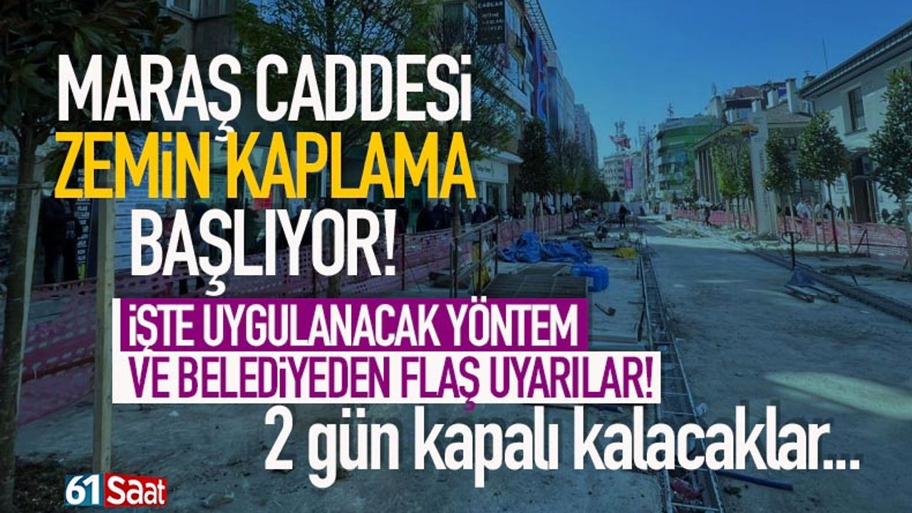 Trabzon Maraş Caddesi, 23 Mayıs'ta Zemin Kaplama başlıyor...
