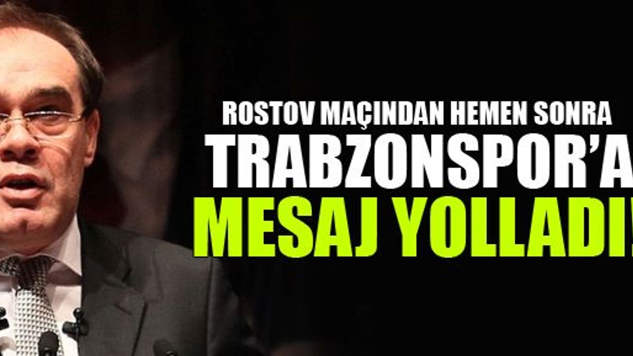 Tff'den Trabzonspor'a Tebrik Mesajı