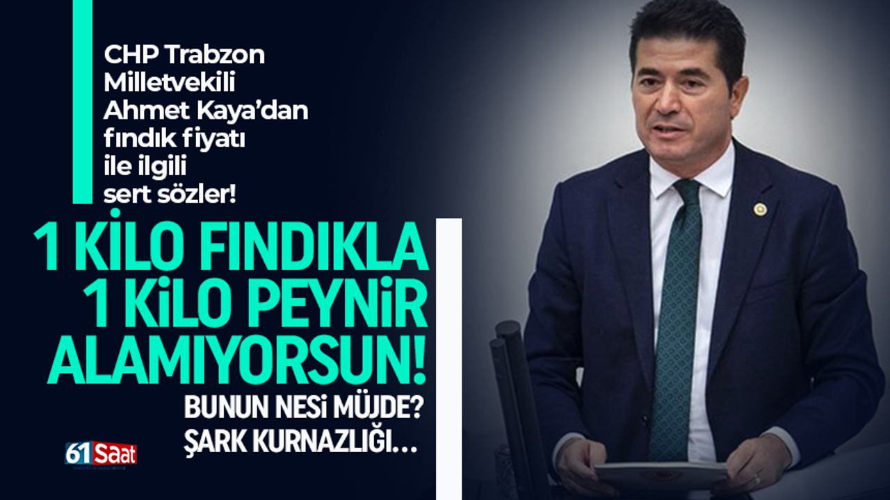 CHP Trabzon Milletvekili Ahmet Kaya, 2022 fındık fiyatı ile ilgili sert sözler!