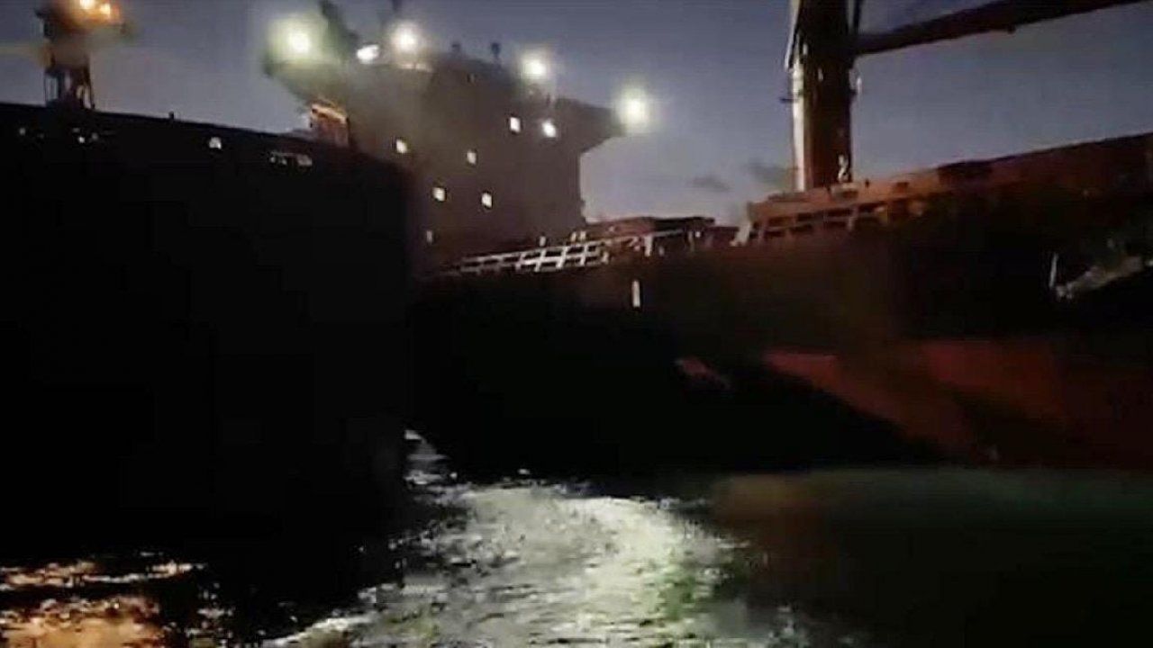 İstanbul Boğazı’nda 2 gemi çarpıştı, çalışanlar arada kalmaktan son anda kurtuldu