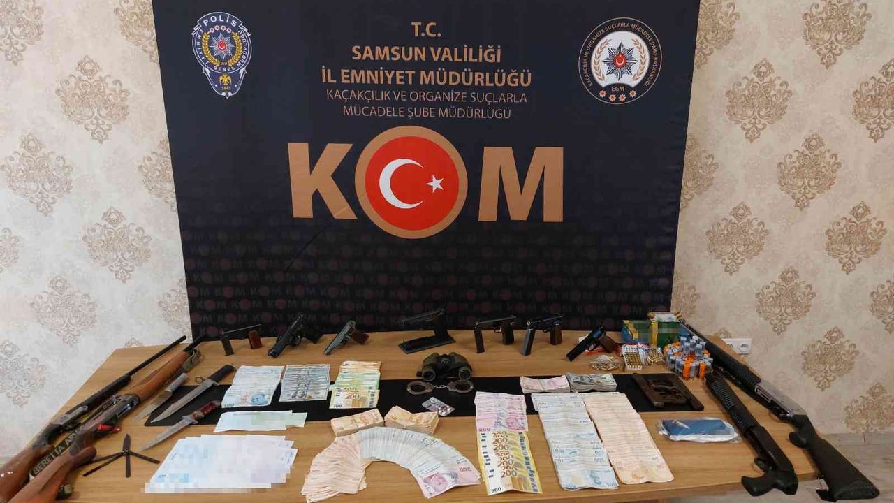 Samsun’da suç örgütüne operasyon: 15 gözaltı