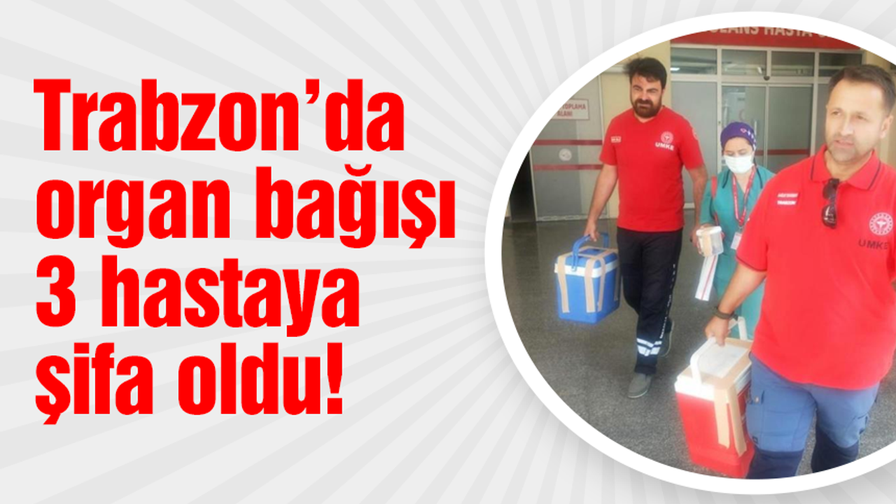 Trabzon'da organ bağışı 3 hastaya şifa oldu