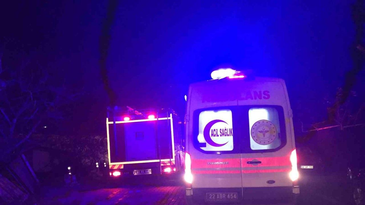 Edirne’de baca yangını ekipleri alarma geçirdi