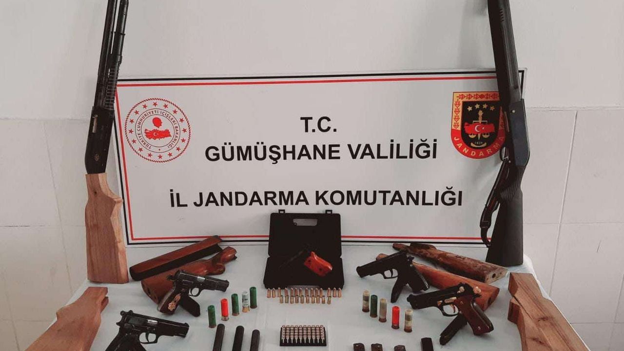 Torul’da kaçak silah operasyonu