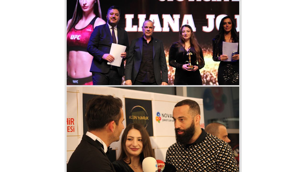 İbrahim Murat Gündüz ‘she wolf’ lakaplı MMA dövüşçüsü ile birlikte ödül aldı