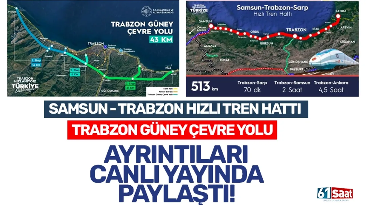Bakan Karaismailoğlu, Samsun - Trabzon Demiryolu ve Güney Çevre Yolu ile ilgili konuştu!
