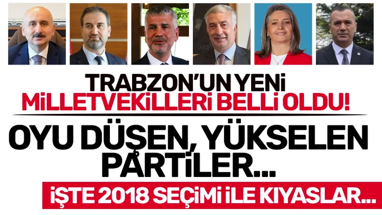 Trabzon'un Milletvekilleri belli oldu! Oyu düşen partiler var mı?