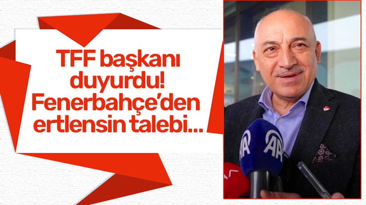 TFF başkanı duyurdu! Fenerbahçe’den ertlensin talebi…