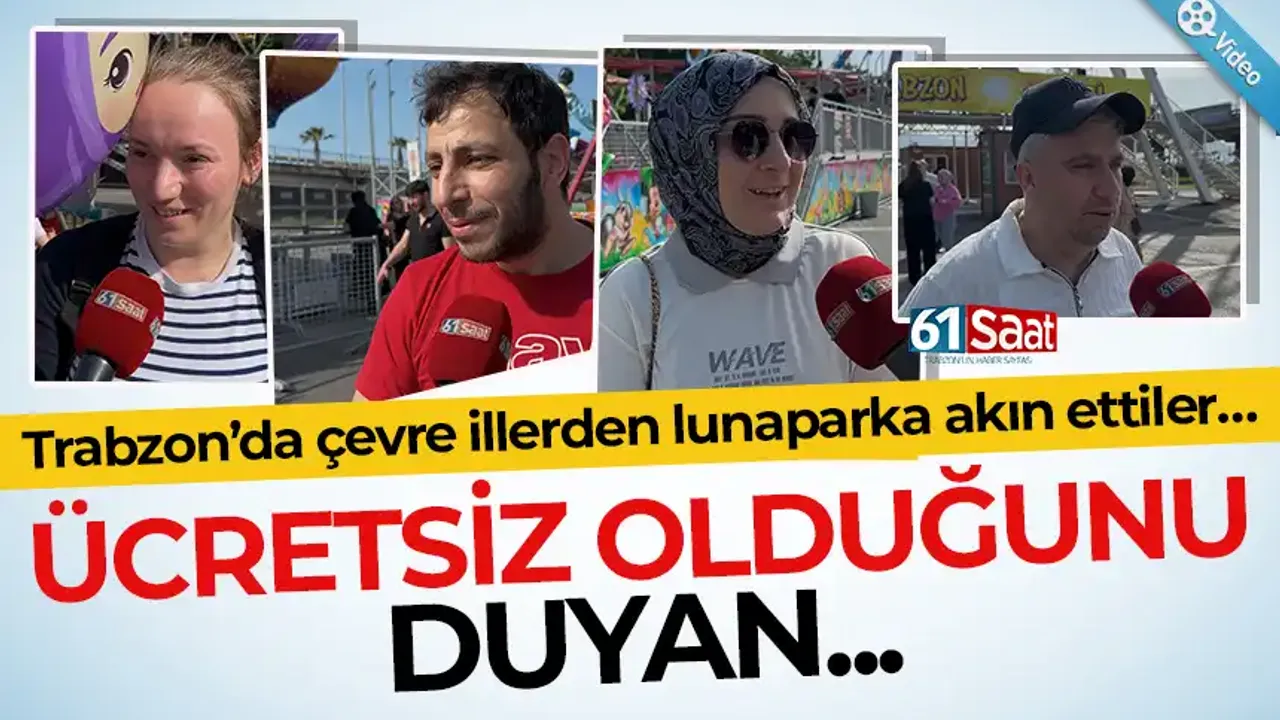 Trabzon’da çevre illerden lunaparka akın ettiler…