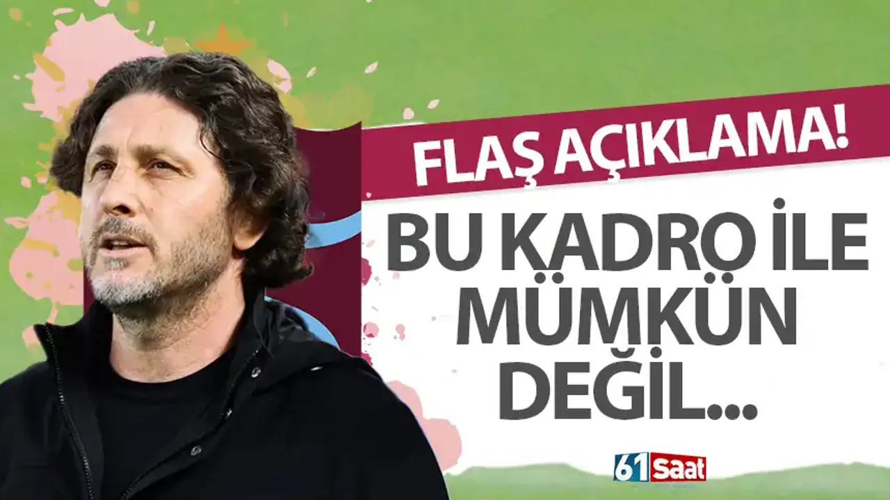 Fatih Tekke’den flaş açıklama! Taraftarın istediği oyunu bu kadro ile oynamamız mümkün değil…