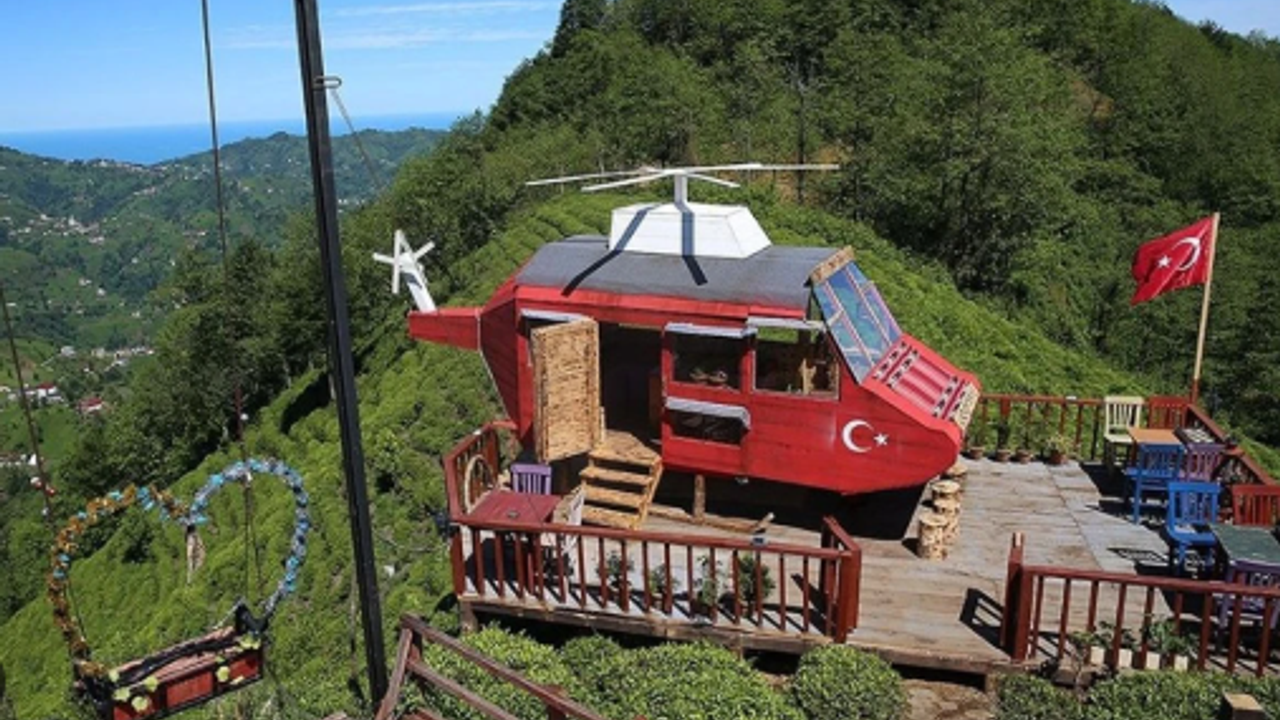 Dağ başına yaptığı 'Lazkopter' ilgi  odağı oldu