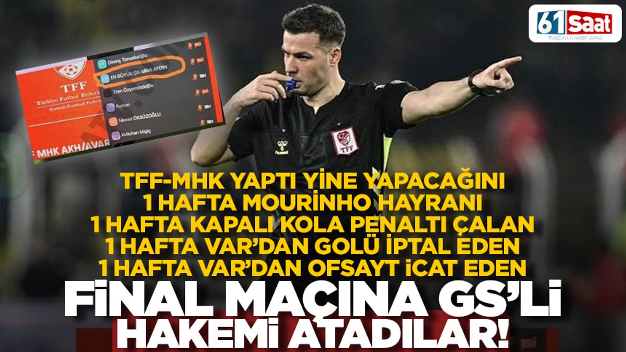 MHK yaptı yine yapacağını şimdi de Galatasaraylı hakem yollandı