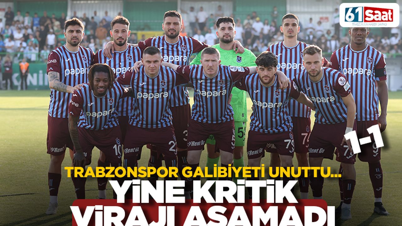 MAÇ SONUCU | Bodrum FK 1-1 Trabzonspor