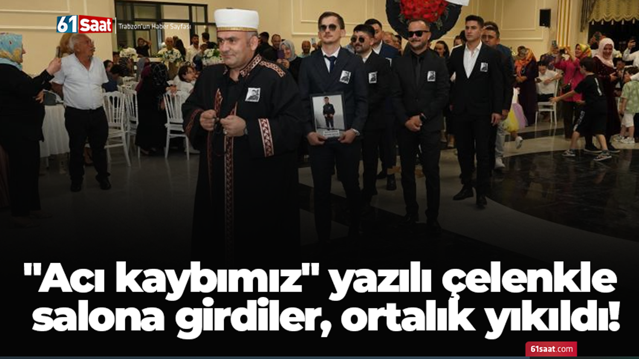 "Acı kaybımız" yazılı çelenkle salona girdiler, ortalık yıkıldı!
