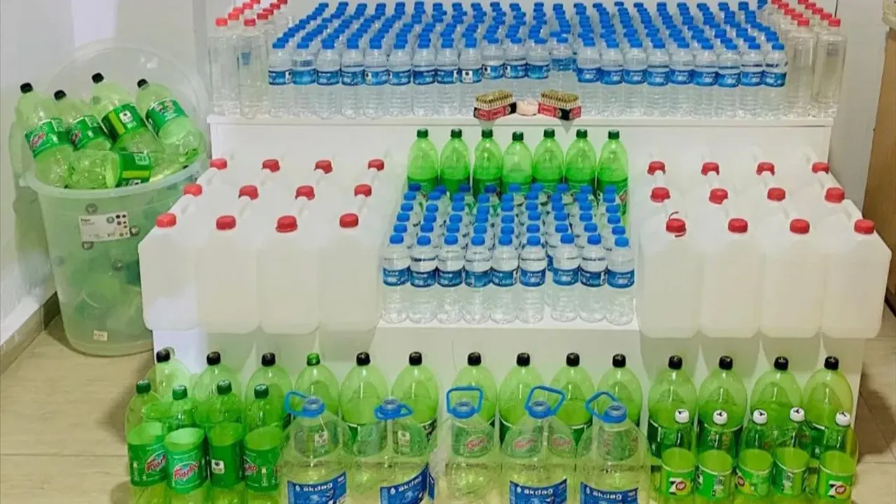 Samsun'da sahte içki operasyonu düzenlendi