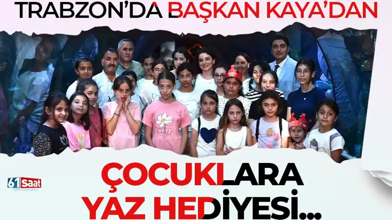 Trabzon'da Başkan Kaya'dan çocuklara yaz tatili hediyesi... Gönüllerince eğlendiler...