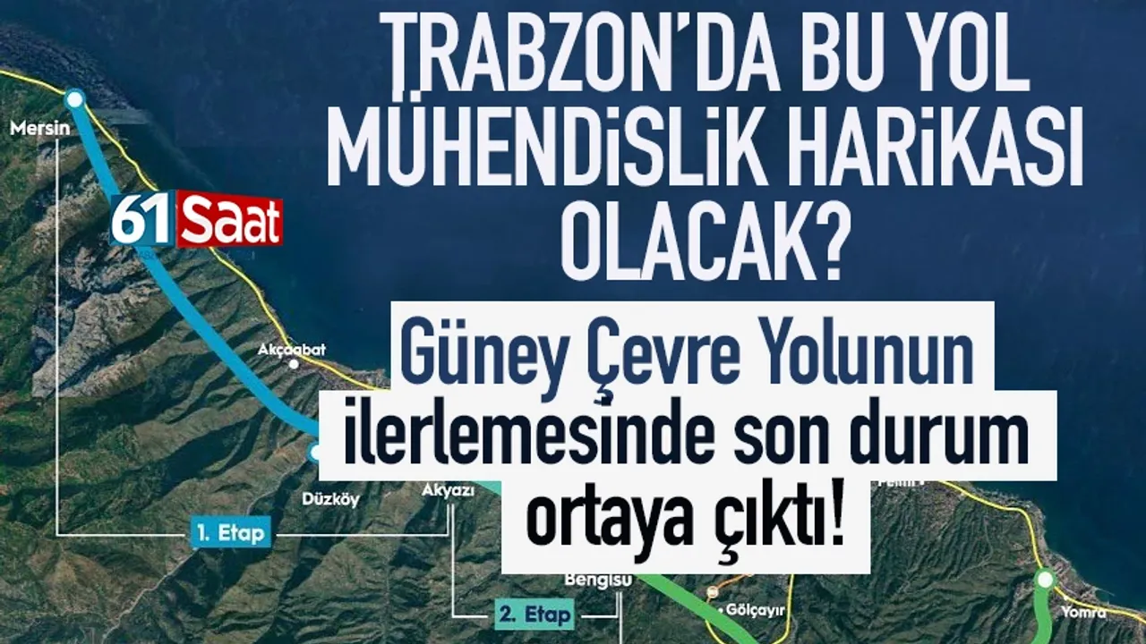 Trabzon'da bu yol mühendislik harikası olacak! Trabzon'un ulaşımını dönüştürecek...