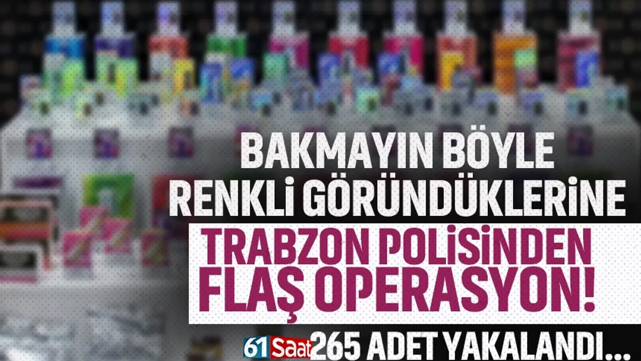 Trabzon'da flaş operasyon! 265 adet yakalandı...