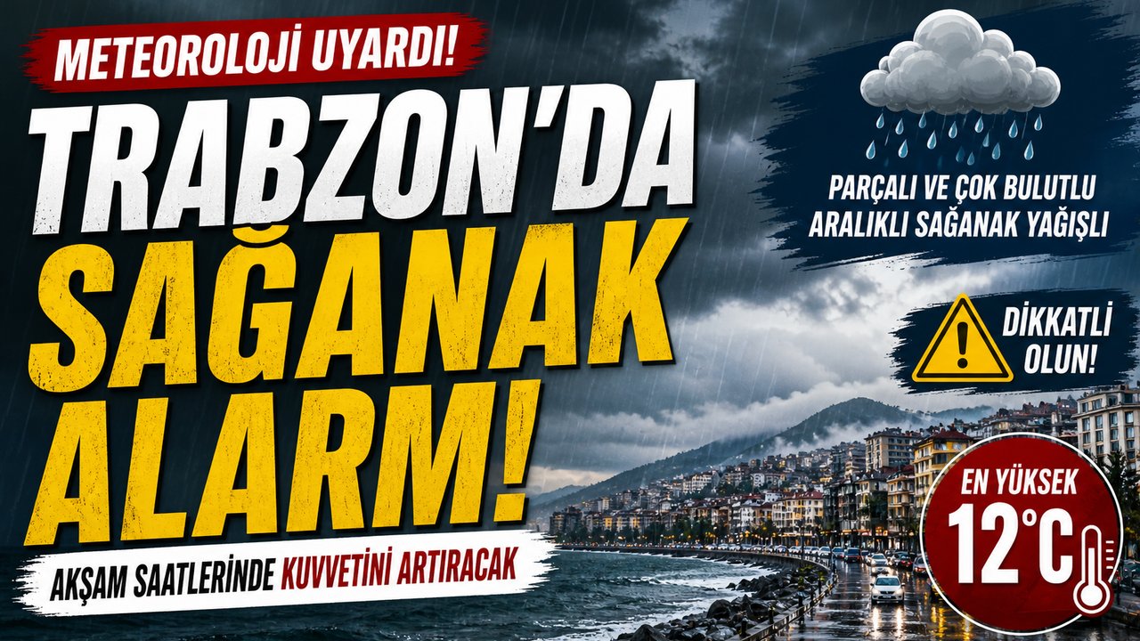 Trabzon’da sağanak alarmı: kuvvetli yağış bekleniyor