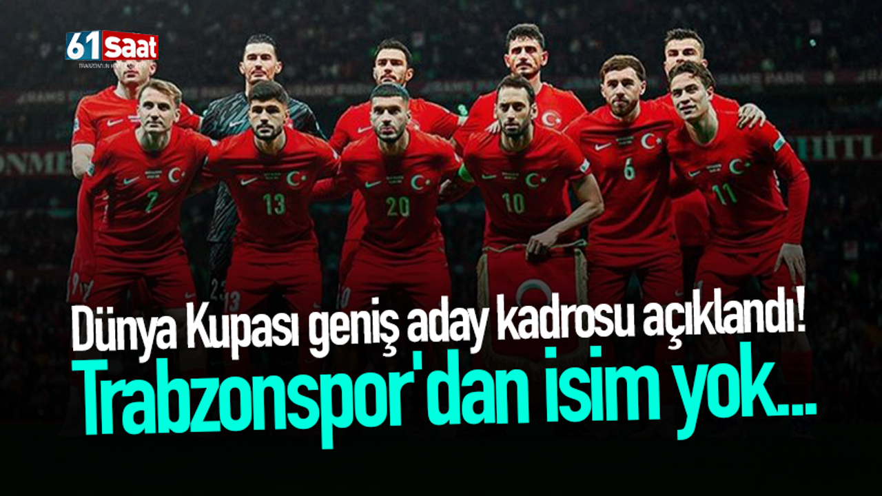 Dünya Kupası geniş aday kadrosu açıklandı! Trabzonspor'dan isim yok...