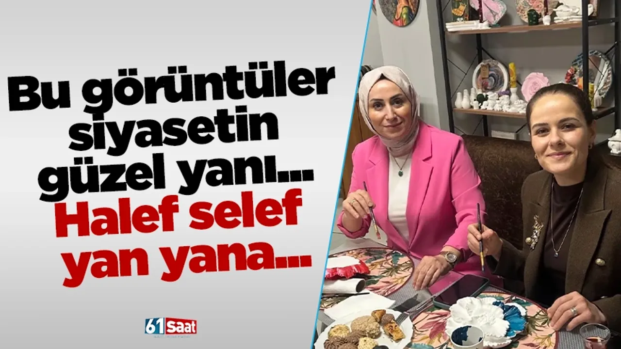 Bu görüntüler siyasetin güzel yanı... Halef selef yan yana...