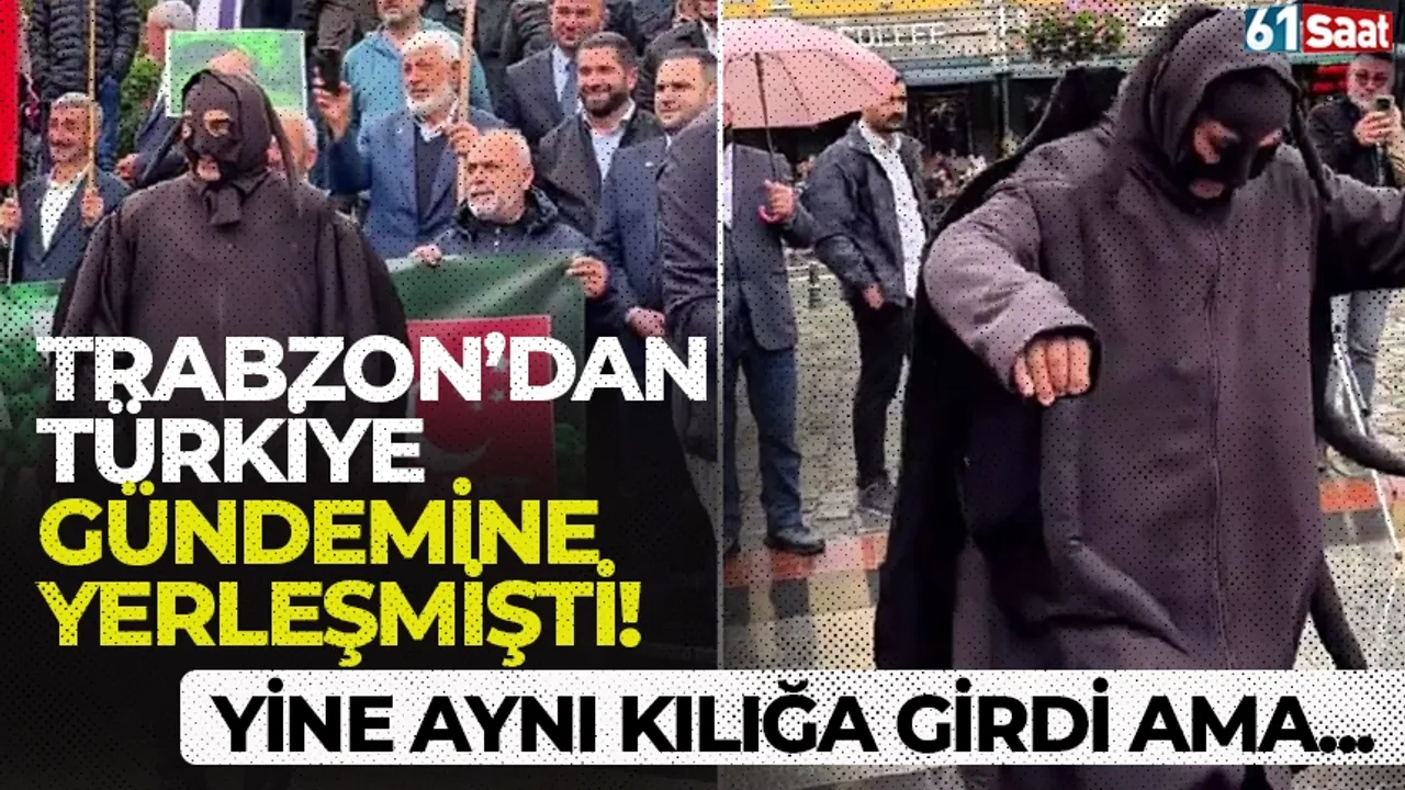 Trabzon’da kokarca kılığına girerek Türkiye gündemine yerleş