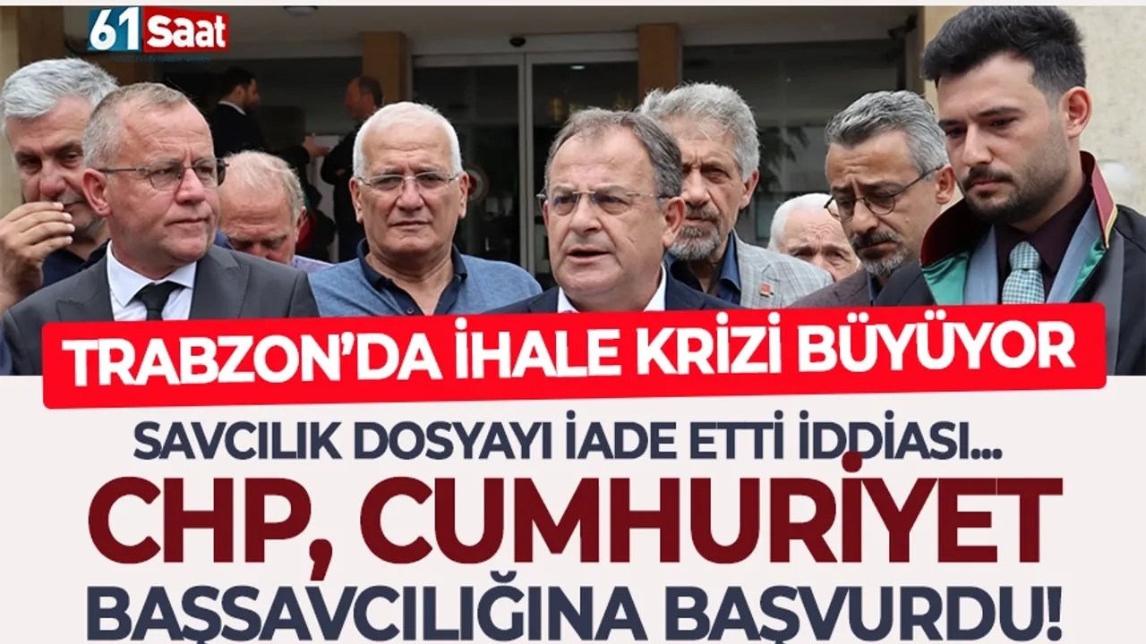 Trabzon'da ihale krizi büyüyor.. Savcılığa yeni başvuru yapt