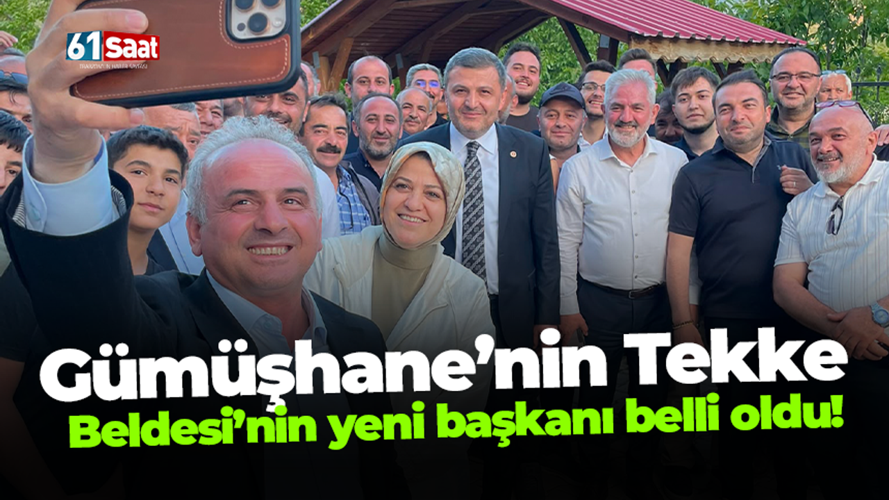 Gümüşhane’nin Tekke beldesinin yeni başkanı belli oldu!