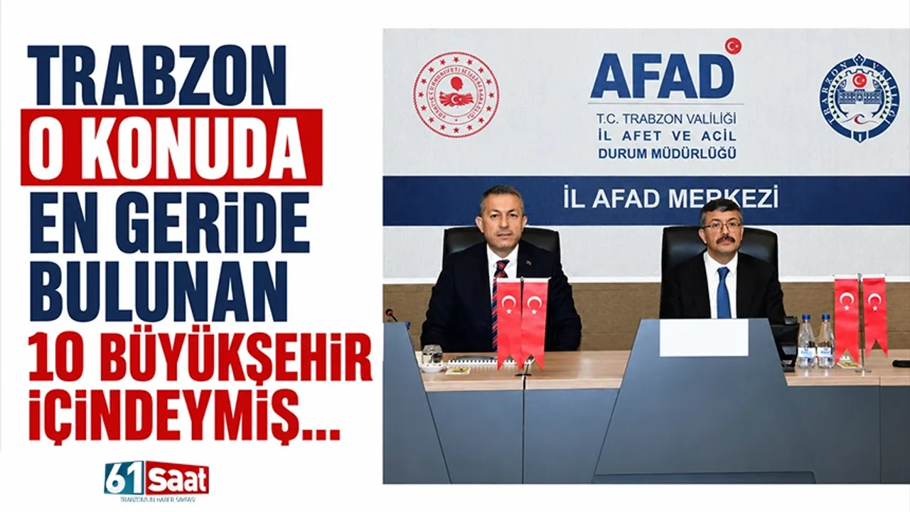 Trabzon o konuda en geride bulunan 10 büyükşehir içindeymiş.