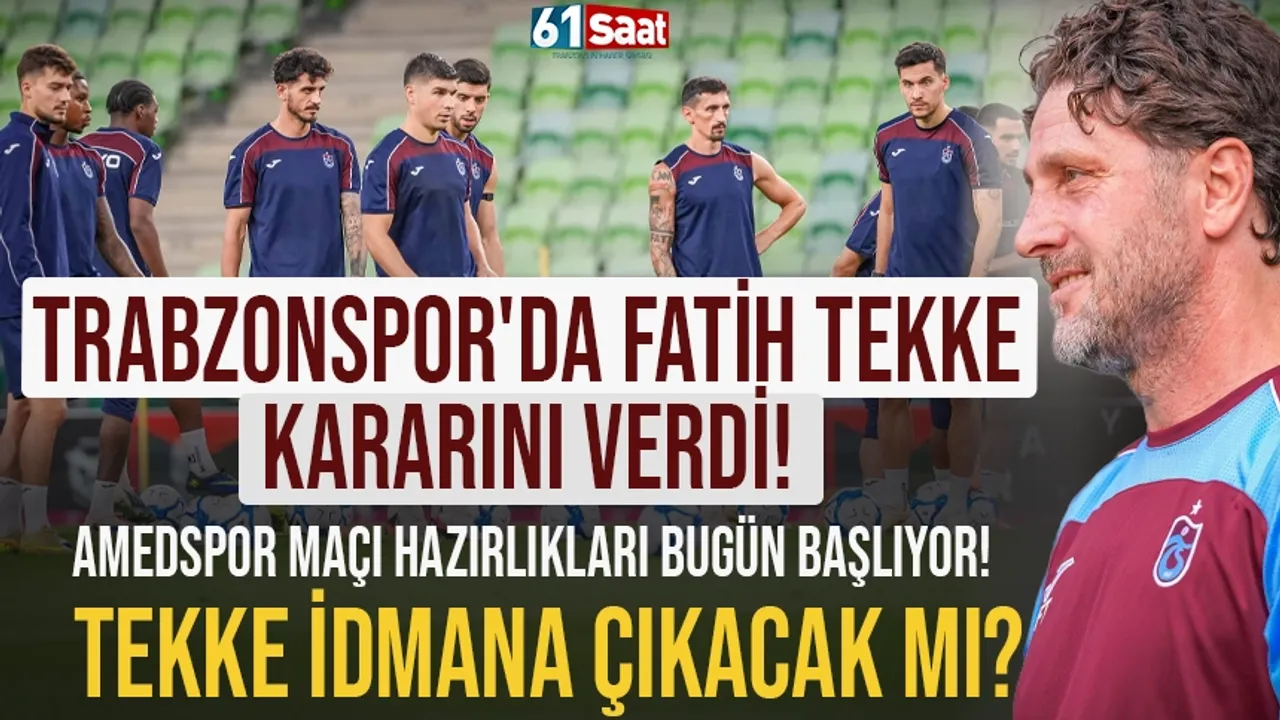 Trabzonspor'da Fatih Tekke kararını verdi! İdmana çıkacak mı?