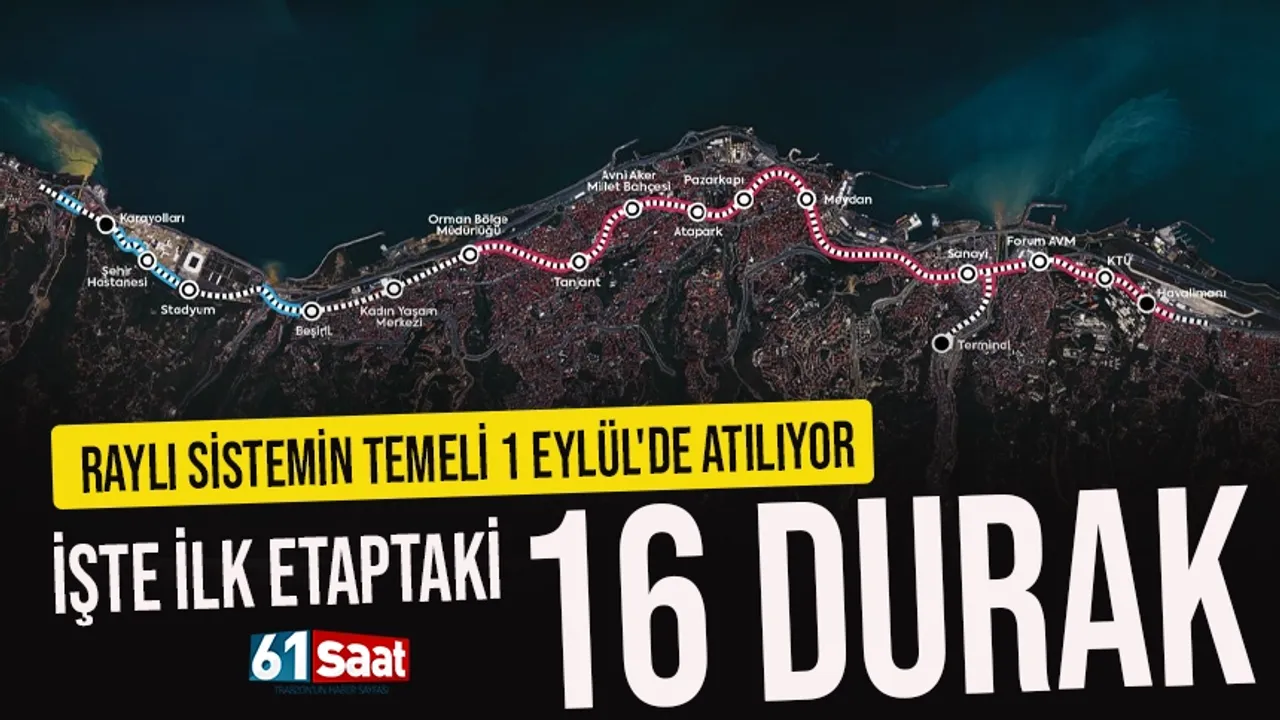 Trabzon'da yıllardır beklenen dev projenin temeli atılıyor! İşte 16 durak