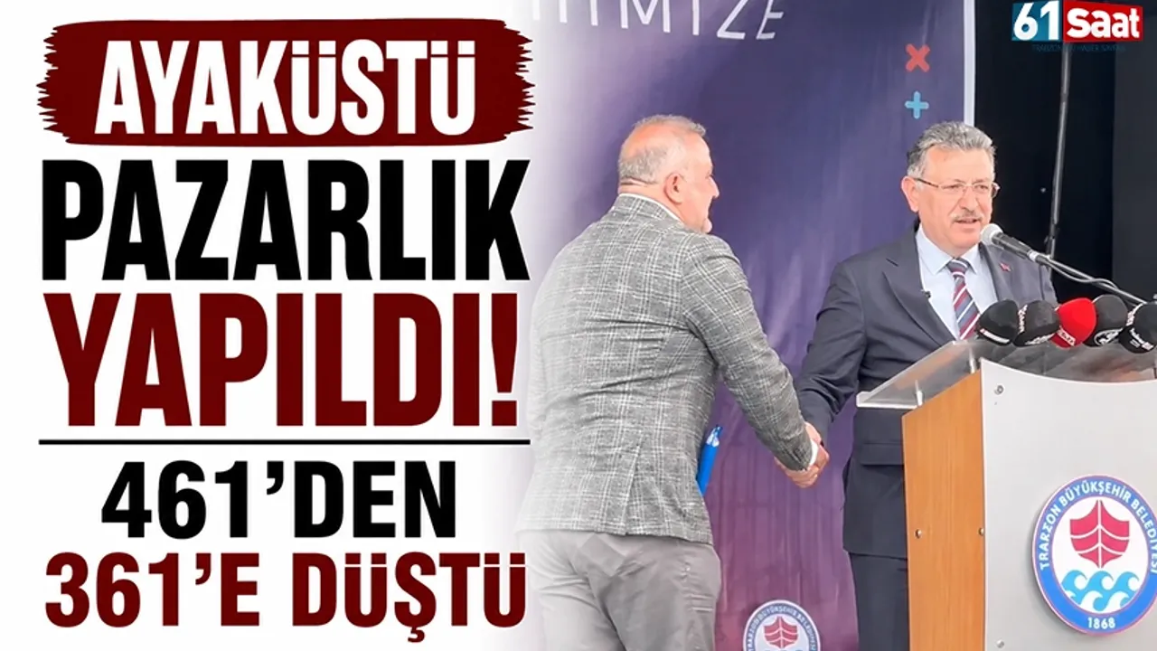 Ayaküstü pazarlık yapıldı! 461'den 361'e düştü
