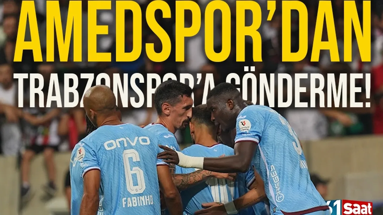 Amedspor'dan Trabzonspor galibiyeti sonrası gönderme