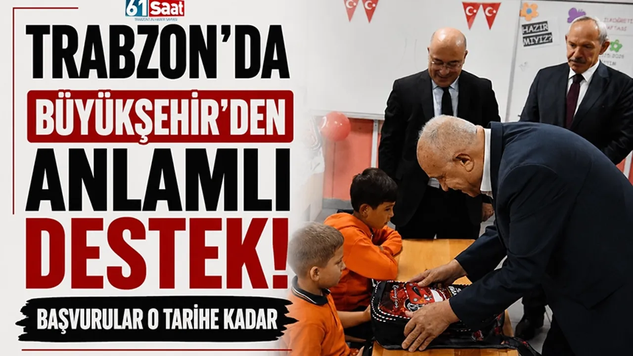 Trabzon'da Büyükşehir'den anlamlı destek! Başvurular o tarihe kadar
