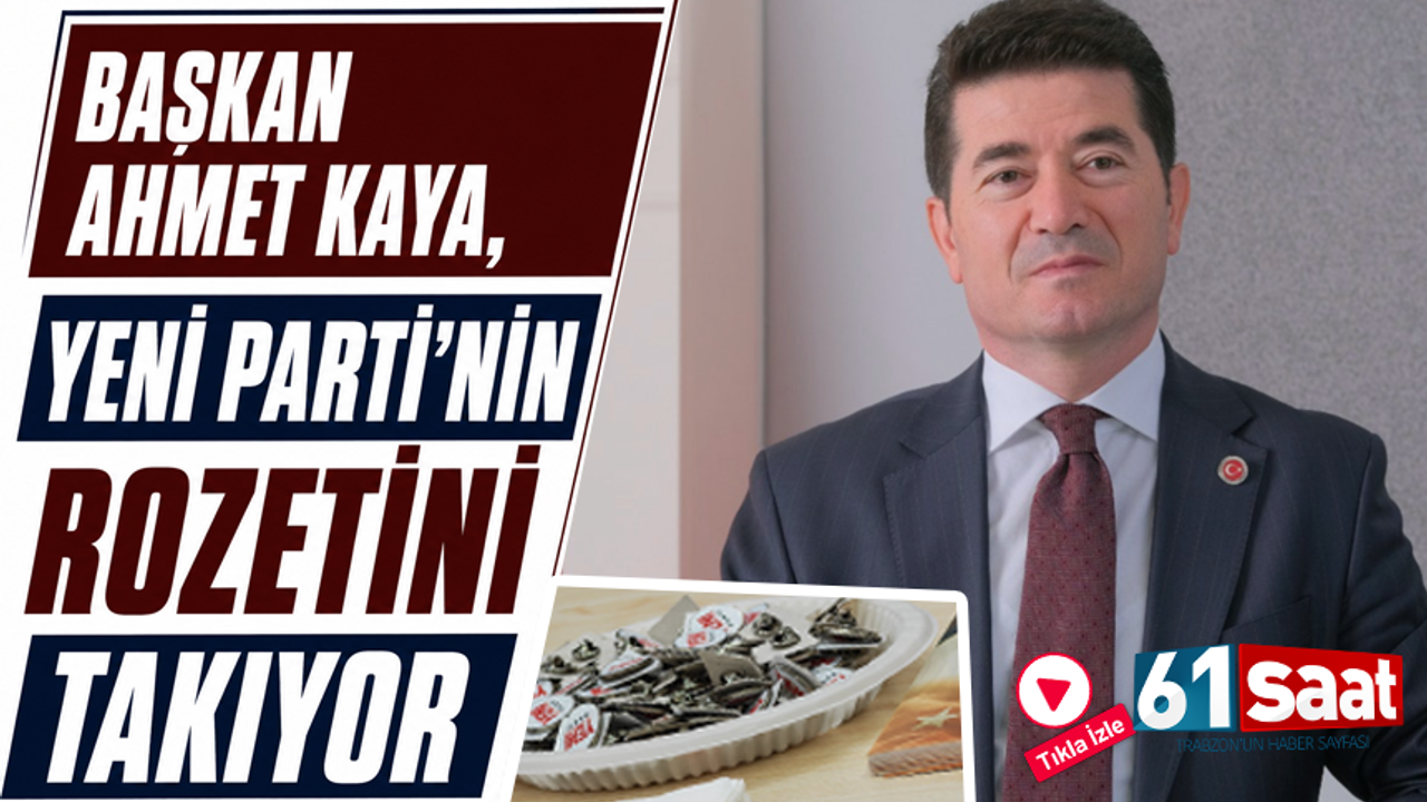 Başkan Ahmet Kaya, YENİ Parti'nin rozetini takıyor