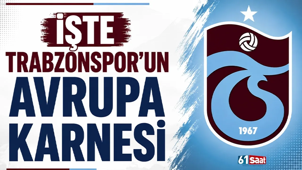 İşte Trabzonspor'un Avrupa karnesi